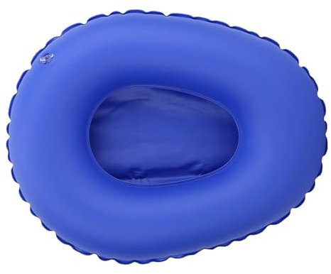 Bassin De Lit Gonflable à Coussins d'air, Bassins De Lit Gonflables pour Hommes âgés Bassins De Lit pour Hommes âgés Lavables Anti-escarres Urinoir De Toilette pour Personnes âgées Alitées Bleu