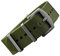 BOMBFROG NATO Strap Uhrenarmband 20 mm Nylon oliv, Dornenschließe silber, Uhrenarmband Nato (20 mm, Oliv - Dornenschließe silber)