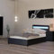 Home Deluxe - LED Bett NUBE - Dunkelgrau, 90 x 200 cm - inkl. Matratze, Lattenrost und Schubladen I Polsterbett Design Bett inkl. Beleuchtung