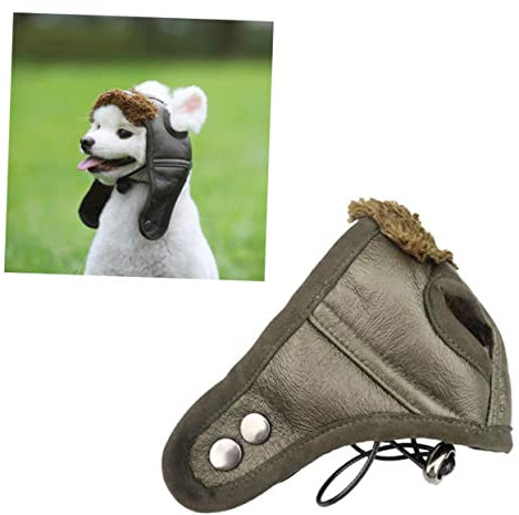 DRESSOOS Welpe Pilotenmütze -Hut Katzenhüte Hut Für Hunde Mit Ohrlöchern Hundemütze Für Kleine Hunde Hundemützen Für Mittelgroße Hunde Cowboyhüte Muschelschale Performance-kostüm Mini