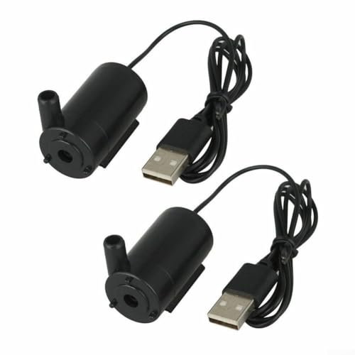 USB Submersible Pump, Mini Aquarium Water Pump for Fish Tank Fountain, and Energy Saving (2pcs)