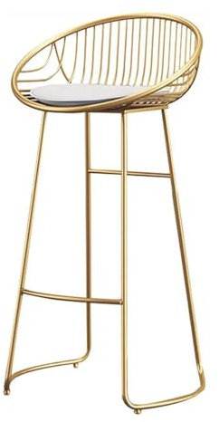 JAVYPPT Barhocker Barhocker Sitzhöhe, Barhocker mit Pedal, Esszimmerstühle aus Metall for Küche und Kneipe, Tragkraft 300 Pfund(White,65cm)