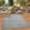 Teppich-Traum Teppich In- und Outdoorteppich Gartenteppich Balkonteppich strapazierfähig wetterbeständig leicht zu pflegen dünn leicht Bogenmuster in Anthrazit, 120 x 160 cm