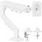ELIVED Monitor Halterung für 13-32 Monitor, Monitorhalterung Ideal für 2-9 kg Gaming PC Bildschirme mit VESA 75/100 mm, Gasfeder Monitor Arm mit Neigbar, Schwenkbar, Drehbar, Weiß, EV6013W-DE