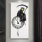 BMGKYAGL Banksy Grim Clock Sichel Poster, Wandkunst, Leinwanddrucke, klassische Figuren, Gemälde, Wohnzimmer, Heimdekoration, 50 x 100 cm, rahmenlos