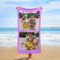 LKSCUDIY Serviette de Plage personnalisée Photo,Serviette de Bain en Microfibre,Douce et à séchage Rapide pour Voyage,Bord de mer,Camping,Salle de Sport,2photos
