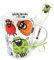 Wacky Woollies Irisches Becher und Löffel Set, Keramik, Tasse, Sammlerstück, Spülmaschinenfest, Modern, Mehrfarbig, 2 Stück, Zuhause, Heißgetränke, Alle Gelegenheiten