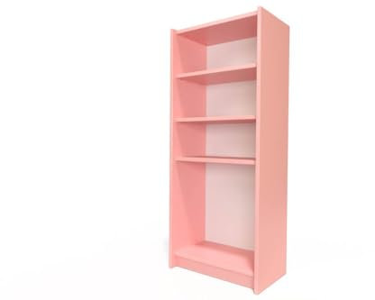 ABC MEUBLES - Étagère Bibliothèque Bois - ETABIB - Rose Pastel