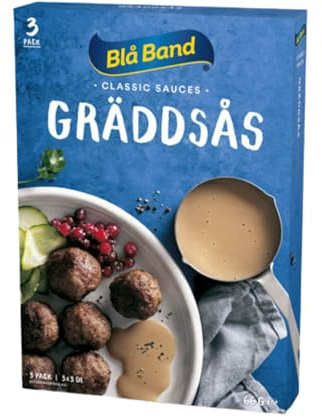 Blå Band Swedish Cream Sauce Mix 3-pack | Easy-to-prepare Scandinavian sauce mix; just add water or milk. Savory cream sauce perfect for meat or vegetables.
