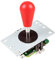 Fosiya Arcade Joystick 4 8 maneras Bat Top Ball Joystick para PC PS3 Xbox 360 Arcade1up Juegos Consola Kit Piezas (Rojo)