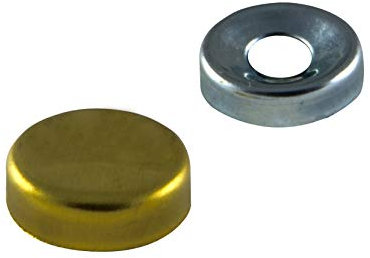 Mobila RS00880 - Borchie coprivite bombate, ottone lucido, Ø 16 mm, 12 pezzi