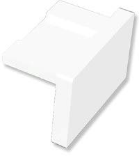 Interdeco Endkappen/Enddeckel Weiß für Gardinenschiene 1-läufig Primax (2 Stück)