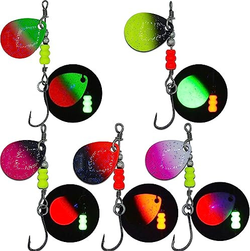 Paradox Fishing Forellen Spinner Set 5 Spinner 2,8g mit Box I UV Forellenköder Set Forellen Angeln Forellen Köder Forellen Set Spoon Forelle Forellen Spoon - Spoons Forelle
