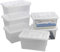 Innouse 6 Packs Small Storage Boxes 5 L, Clear Plastic Box with Handles
