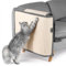 NATUYA Kratzschutz Sofa Katze Möbelschoner von Katzen - Katzenmöbel Schutz Katze Kratzschutz Kissen dehnbar Anti-Kratzer Sofa Kissen (Dunkelgrau - Sisal-Armlehne, rechts)