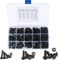 480 Pcs Screws Bolts and Nuts Assorted Set, Black Hex Socket Head Cap Screws Bolts and Nuts, M3/M4/M5 Thread Fastener Machine Flat Head Hexagonal Screws Bolts and Nuts.