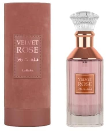 Eau de Parfum Velvet Rose, 100 ml, Attar Arabe de Dubai für Damen – Arabian Duft auf Oud-Rose und Moschus