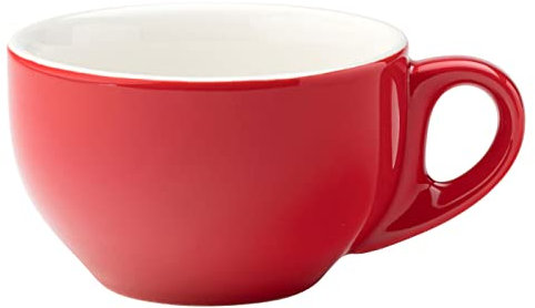 Utopia Barista Latte Red Cup 10oz / 280ml - Case of 6 - Porcelain Coffee Cups