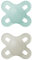 MAM Schnuller Start S300 – Colours of Nature Basic, matte Textur, Schnuller mit SkinsoftTM Silikon-Sauger für Babys von 0-2 Monaten, neutral, 2 Stück, mit selbststerilisierender Box