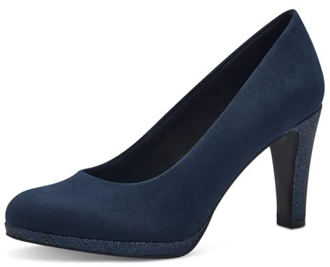 MARCO TOZZI Damen Pumps Vegan Elegant, Blau (Navy Comb), 38 EU