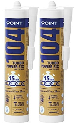 Hybrid- Montagekleber [2 x 290 ml] - Schnelltrocknender Kleber Extra Stark -Universalkleber - Kraftkleber Extra Stark Wasserfest Überstreichbar - Glaskleber Holzkleber Fliesenkleber & Mehr von Point