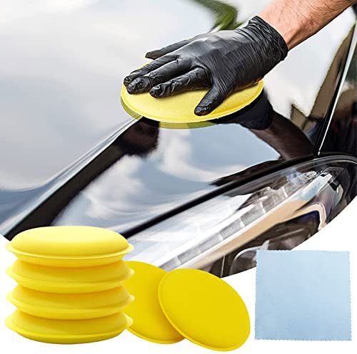 Spugna Lavaggio Auto,Tamponi Lucidanti Auto,Spugne in Microfibra per Lucidatura,Tamponi Applicatori Cera Auto,Spugna di Lucidatura,Spugna Lavaggio Auto Lucidatura,Spugna Pulizia Auto Riutilizzabili