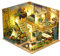 Villa Puppenhaus-Set zum Selbermachen, chinesischer antiker Stil, Miniatur-Set aus Holz mit Möbeln und LED, 3D-Haus-Puzzle-Modell, Maßstab 1:24, kreativer Raum für Geburtstag, Geschenkidee