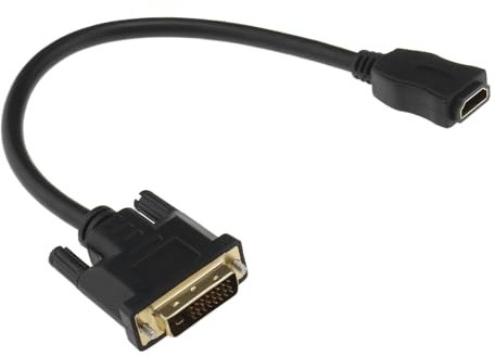 DVI Male to HDMI Female Cable Connect Computers Port 1080p HDMI To DVI Adapter For Laptop, Monitor, Desktop DVI(24+1) Male Adapter To HDMI Female Cord 30cm