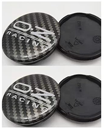 BIRNN 4 Stück Auto Nabendeckel für OZ Racing M582 55mm, Nabenkappen mit Logo Radnabenkappen Wasserdicht Staubdicht Anti Rost Felgendeckel Auto Accessoires