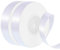 2 Rouleaux Satin Blanc, 12mm x 22m - Ruban Mariage, Bouquet, Cadeau, Couture pour Emballage Cadeau, Décoration Gâteau, Fête (44m en Total)
