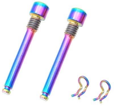 NELboNs Titanium Bolts for Bike Disc Brake Pads Threaded Pins Inserts Screw Disc Brake Pad Pin Axle for Threaded Hydraulic Disk Caliper,Colored
