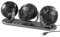 Lescars Ventilator Auto: Kfz-Dreifach-Ventilator mit USB-Anschluss, 3 Stufen, 360° verstellbar (3 Fach, Gebläse, Laptop Tisch)