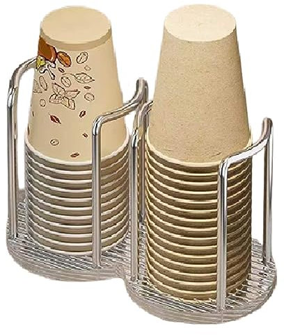 DcnrInsr Distributeur de Gobelets en Papier - Porte-Gobelet Organisateur de Fête - Rince-Bouche Support de Rangement - 23x13 cm B