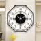 TopCity Large Classic Wall Clock 20 Inch Black and White Metal Silent Non-Ticking Big Clocks Mid Century Modern Decorative Battery Operated Wall Clock for Living Room,Kitchen,Dining Room,Office