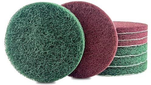 Guyode 8 Pezzi Dischi Abrasivi, Velcro Abrasivo in Pile,125mm Kit di Pulizia per Trapano per la Pulizia di Bagno e Cucina, Spugne Abrasive per Legno, Metallo, Plastica e Altri Materiali