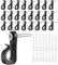 FveVqe 24 Pcs Outdoor Light Hooks, Outdoor Hooks for Lights with Safety Buckle Perfect for Hanging String Lights Garage New Year Party, Plants and Decorations.