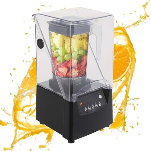 Blender Professionnel De Comptoir - Mixage Pour Milkshakes Et Smoothies, 2 L, Insonorisé, Vitesse De Rotation Des Lames : 17 000 Tr/Min, Avec Capot Insonorisant, Smoothies Et PuréEs, éCran Led