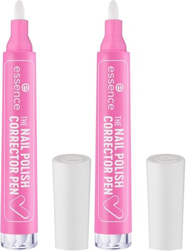 essence THE NAIL POLISH CORRECTOR PEN, Nagellackentferner, Expressergebnis, acetonfrei, vegan, ohne Mikroplastikpartikel, ohne Konservierungsstoffe, 2er Pack (4.5ml)