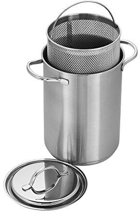 demeyere RÜCKSTAND Spargel/Nudelset aus Edelstahl, Silber/schwarz, 4.7-Quart
