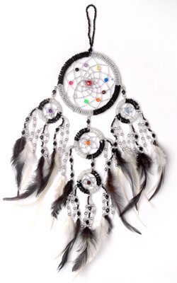 Traumfänger - Dreamcatcher GUTER Traum, Ø 9 cm & 4 x 3,5 cm
