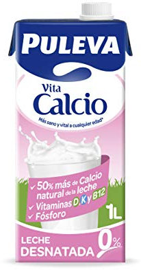 Puleva - Leche Calcio Desnatada, 1 L