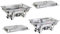 Beeketal 2er Chafing Dish Set 'BCD-2' Profi Gastro Speisewärmer Set aus Edelstahl - Lieferumfang: 2x Grundgestell, 2x Wasserbecken, 2x Deckel, 4x Brennpaste Behälter, 4x Gastronorm Behälter