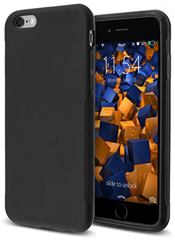 mumbi Hülle kompatibel mit iPhone 6 / 6S Handy Case Handyhülle double GRIP, schwarz