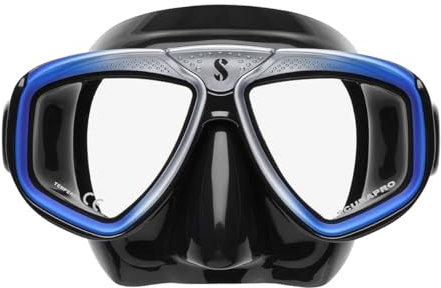 Scubapro Zoom-Maske, Schwarz/Blau, Atemregler für kaltes Wasser, Unisex, Erwachsene, Schwarz/Blau, Einheitsgröße