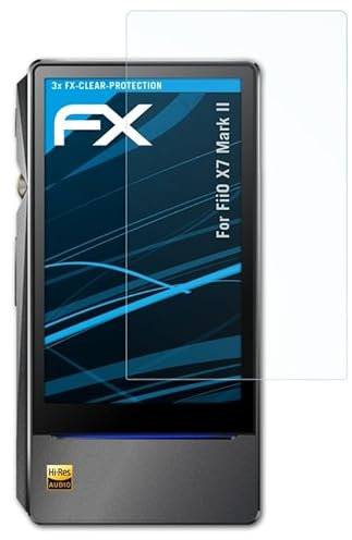 atFoliX Schutzfolie kompatibel mit FiiO X7 Mark II Folie, ultraklare FX Displayschutzfolie (3X)
