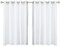 Fusion White W66 x L54 Eyelet Curtains-100 Bedroom/Living Room Door Curtain-Thermal Drapes/Window Treatment-Sorbonne Collection, Polyester, Cotton, 66 Width x 54 Drop (168 x 137cm)