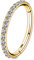 OUFER 16G Rostfreier Stahl Knorpel Ohrringe Fünf Petal Clear CZ Blume Tragus Helix Earrings Knorpel Ohrstecker gold-20G-10mm