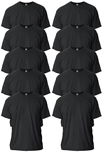 GILDAN Men's, Ultra Cotton T-Shirt, Style G2000, Black, M