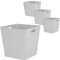 #11 4 x Ordnungsbox - 30 cm hoch - grau - 30 x 30 cm - Ordnungskorb - Regalorganizer Wandregal Box für Würfelregal Ordnungssytem