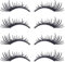 SUPERFINDINGS 4 Paar 10x24.7cm Wimpern Auto Scheinwerfer Aufkleber Auto Styling Schwarze Wimpern Fahrzeugkörper Aufkleber Windschutzscheibe Aufkleber Für Fahrzeug Auto Auto Dekoration
